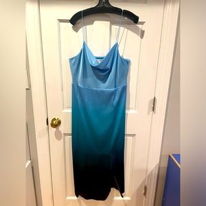 Shades of Blue Silk Cocktail dress
